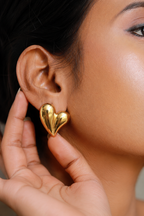 Love bomb Heart Studs