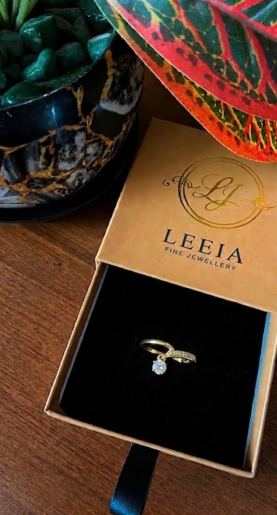 Luna Drop Adjustable  Ring