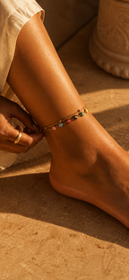 Rainbow Nazar Anklet