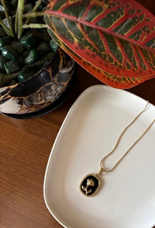 Midnight Rose Pendant