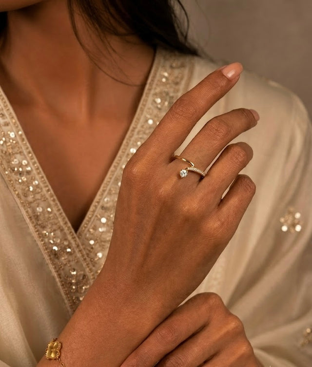 Luna Drop Adjustable  Ring