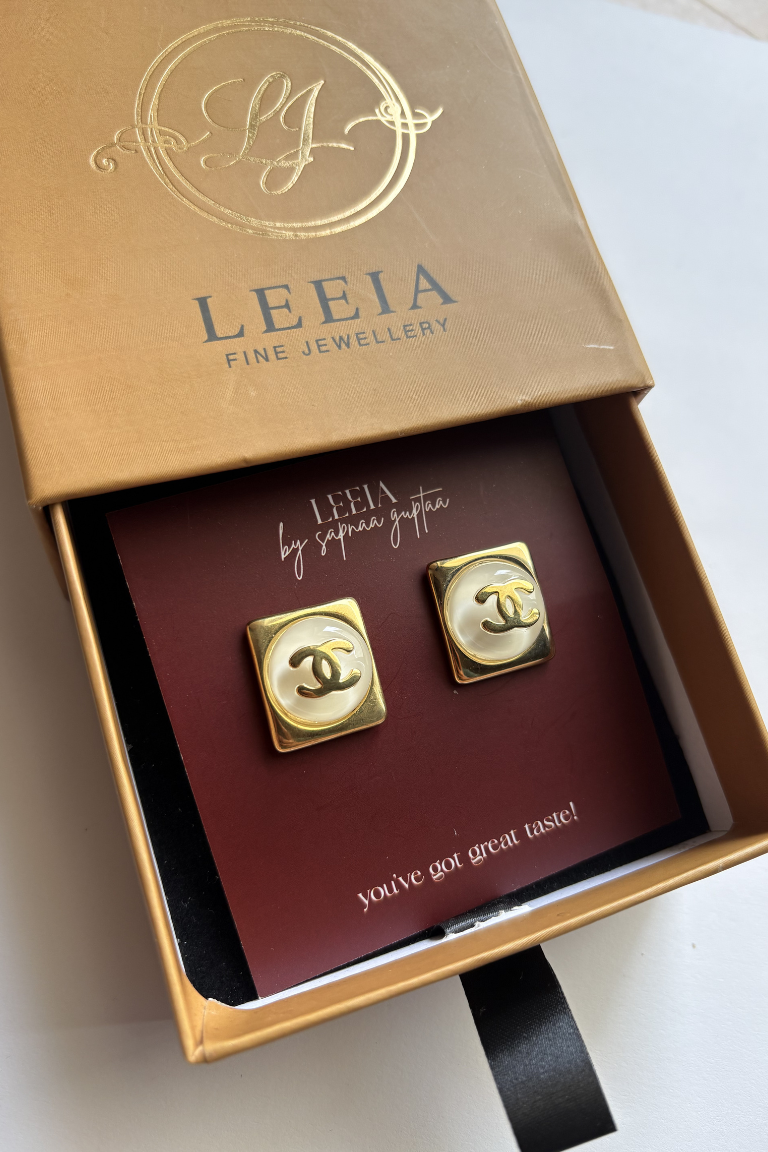 Golden Muse Pearl Studs